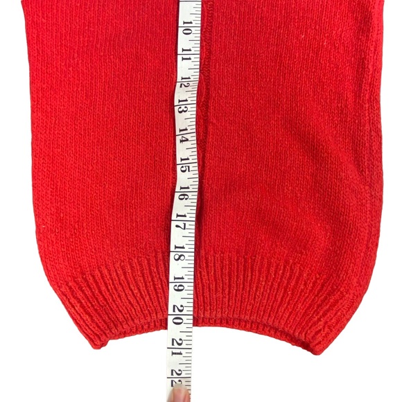 Vintage Silk Angora Blend Short Puffed Sleeve Coral Sweater - Picture 8 of 9